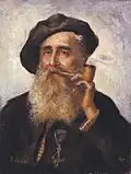 Portrait du "Père Pilote", Noirmoutier - 1923 - Huile sur toile - 35&nbsp;×&nbsp;26&nbsp;cm