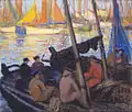 Retour de pêche à l'Île d'Yeu - ca 1926 - Pastel - 30&nbsp;×&nbsp;40&nbsp;cm