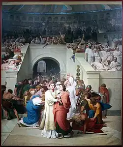 Martyrs chrétiens entrant à l'amphithéâtre (1855).Paris, musée d'Orsay.