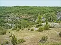 Oppidum de Murcens dans la vallée de la Rose. Commune de Cras, dépt. du Lot.