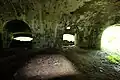 L'intérieur d'une caponnière du fort.
