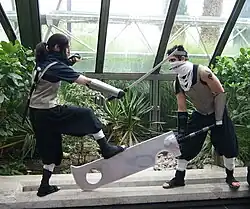 Cosplay de Zabuza Momochi (à droite) à Japan Expo 2012.