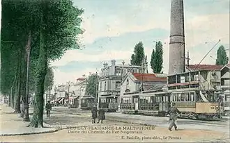 L'usine des chemins de fer nogentais, chemins de fer de l'est parisien, à Neuilly-Plaisance- La Maltournée.