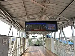 Panneau d'affichage LED à pied au-dessus du pont