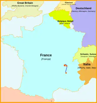 Voir la carte de la ligne.