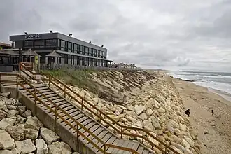 Après les travaux de renforcement de la dune (2015).