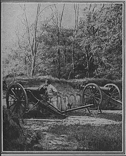 Canons de 90 mm de Bange au fort du Mont-Valérien, 1915.