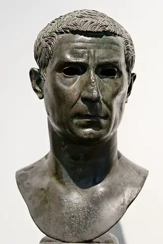 Portrait de Lucius Calpurnius Piso Pontifex.Fin Ier&nbsp;siècle avant notre ère ou début Ier&nbsp;siècle de notre ère.