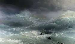 La vague (1889)par Ivan Aïvazovski.