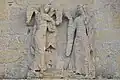 Haut relief de l'Annonciation.