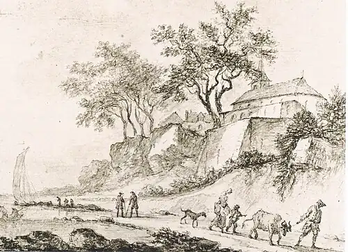 Église et bord de Loire (Aignan-Thomas Desfriches, 1764)