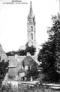 La Chapelle ː bas du bourg et église (carte postale).