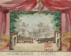 Esquisse de décor de l'acte I