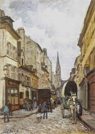 Alfred Sisley ; La Grand-Rue à Argenteuil,1872, Château de Norwich