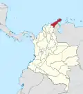 Le département de La Guajira depuis 1965.