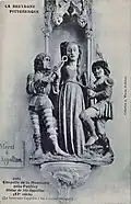 Chapelle de la Houssaye : statue de sainte Apolline datant du XVe siècle.
