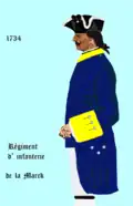 régiment de La Mark de 1734 à 1762.
