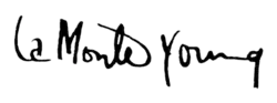 Signature de La Monte Young