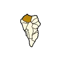 Localisation de Garafíadans l'île de La Palma.