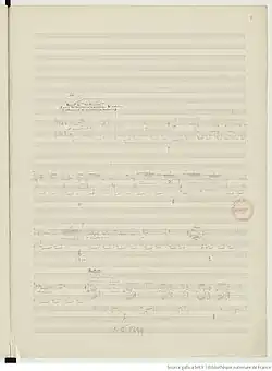 page du manuscrit.