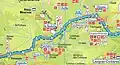 Carte du canal du Midi à La Redorte.