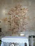Faïence murale à l'intérieur.