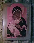 Reproduction de l'icône de la Vierge Marie de Taizé, d'après la Vierge de Vladimir.
