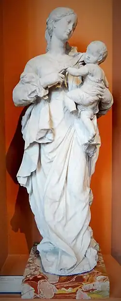 La Vierge et l'Enfant, statue du XVIe&nbsp;siècle, Domenico del Barbieri, Musée du Louvre.