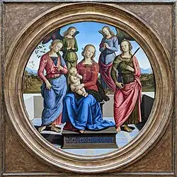 La Vierge et l'Enfant entourés de deux anges, sainte Rose et sainte Catherine est une peinture religieuse du Pérugin exécuté en collaboration avec Andrea Aloigi, en 1490-1492 environ, conservée dans les réserves du Musée du Louvre à Paris