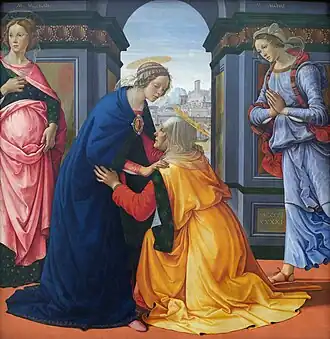 La Visitation avec Marie-Jacobie et Marie-Salomé, par Domenico Ghirlandaio.