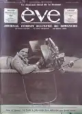 La comtesse de Ganay, vice-présidence de l'Automobile club féminin, au volant de sa Renault Reinastella, en une du Ève no&nbsp;658 du 7 mai 1933.