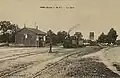 Gosné ː la gare des tramways au début du XXe&nbsp;siècle (carte postale).