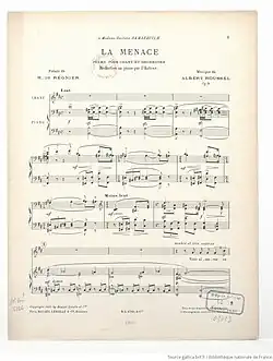 page de partition