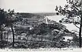 La plage de Saint-Effam avant 1918 (photo prise des Sapins, carte postale).