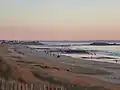 La plage de Fort Bloqué et le Fort Bloqué.