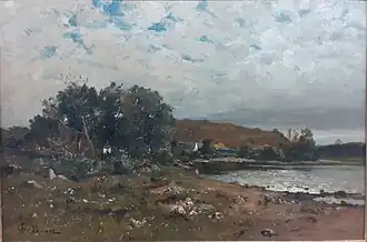La Rivière (l'étang de Rochefort-en-Terre) par Léon Germain Pelouse.