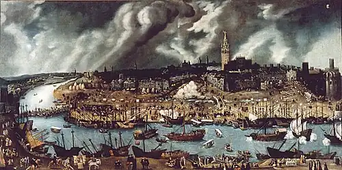 Peinture représentant Séville au XVIe&nbsp;siècle.