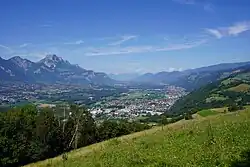 Vue du Grésivaudan depuis le chêne de Venon.