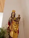 Représentation de Marie et de l'enfant Jésus dans la chapelle St-Nicolas.