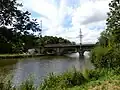 Le pont ferroviaire sur la Vilaine en amont du Boël.