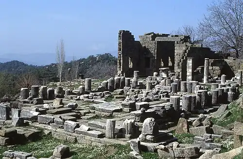 Vestiges du temple de Zeus à Labraunda.