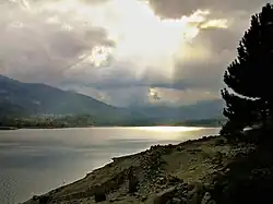 Soir d'orage sur le lac en septembre 2005