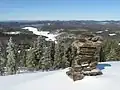 Partie nord du Lac Crépeau vue depuis le sommet de la montagne Chauve
