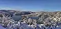 Saint-Cassien en hiver sous la neige.