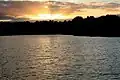 Le Lac Vert au coucher du soleil.