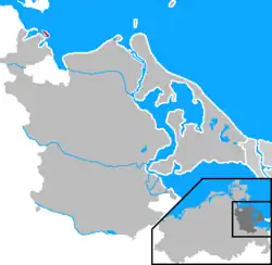 Situation de l'île Koos