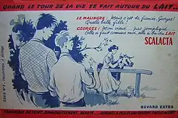 Affiche pour le lait Scalata produit à Montfavet.
