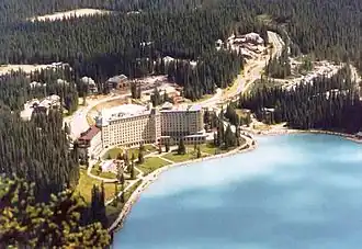 L'hôtel du lac Louise.