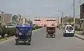 Une rue de Lambayeque menant au musée «&nbsp;Tumbas Reales&nbsp;».