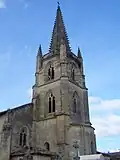 Le clocher de l'église Saint-Martin (janv.&nbsp;2010)